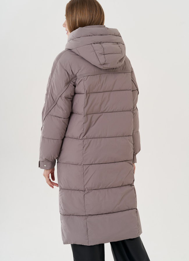 Пуховик женский с капюшоном модель № 25805 универмаг малина
