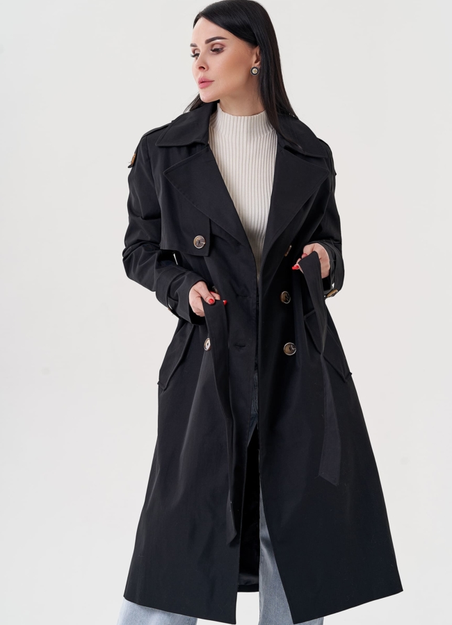 фото Плащ женский с английским воротником   модель № 24471