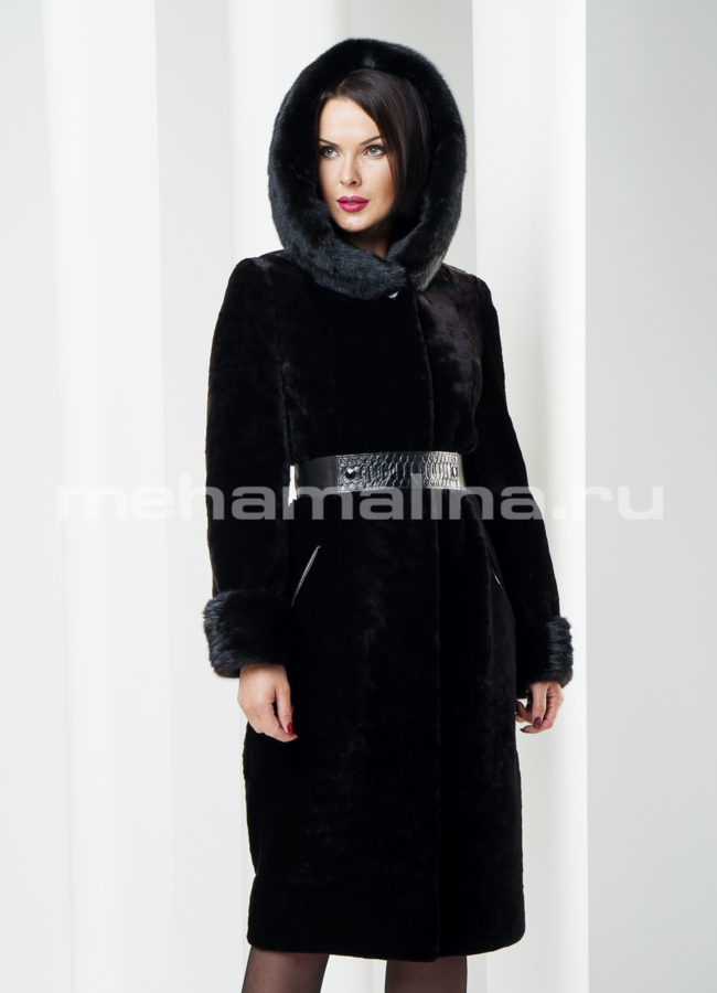 фото Шуба мутон, приталенная модель № S-213