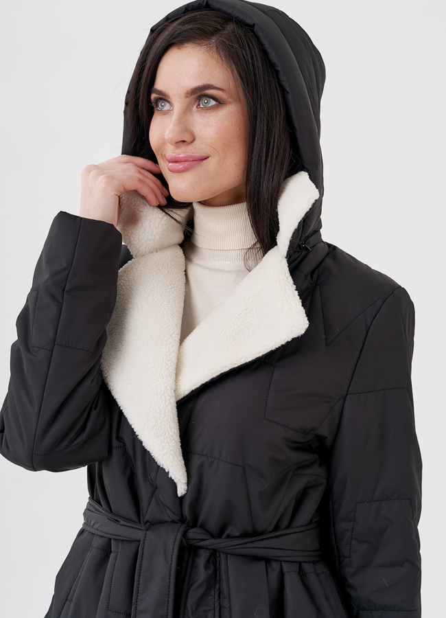 Полупальто с английским воротником  модель № 23917 универмаг малина