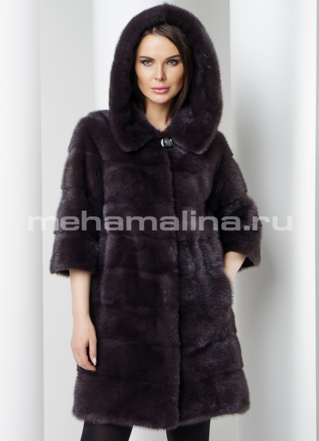 Шуба поперечная  модель № S-561 универмаг малина