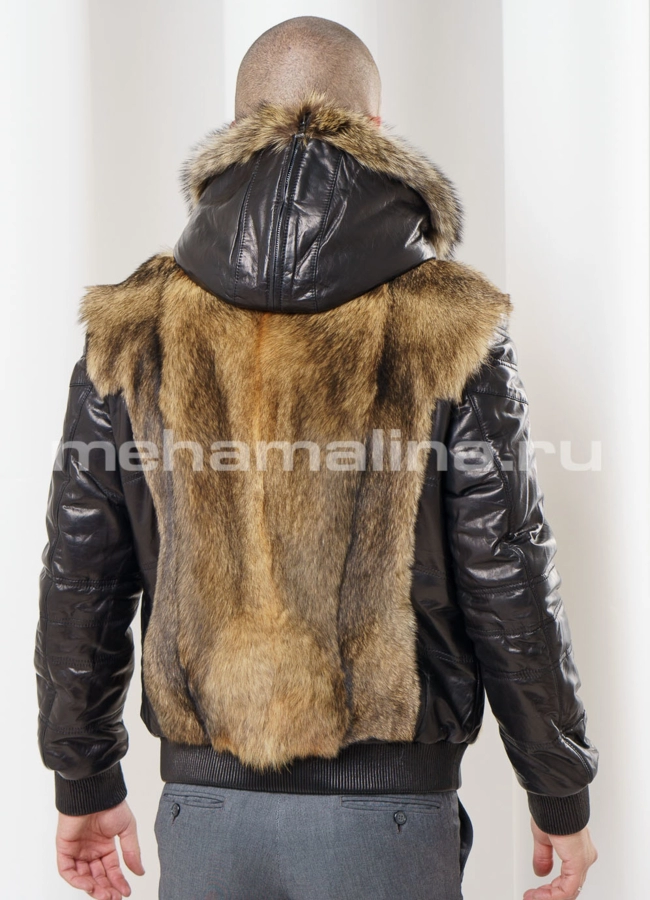 Мужская зимняя куртка из волка модель № DM-93 в кредит