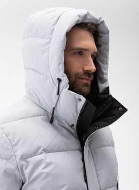 Мужской пуховик с капюшоном 