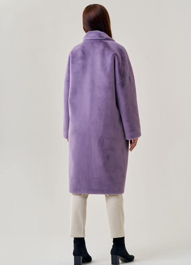 фото Женское пальто из искусственного меха модель № 23184