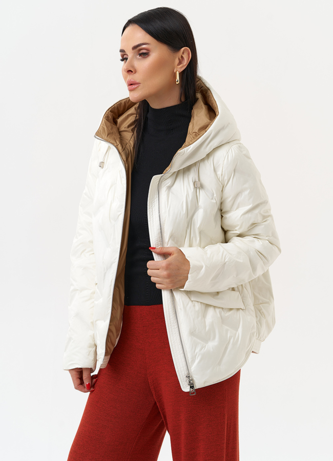 Женская утепленная куртка с капюшоном модель № 29945 универмаг малина