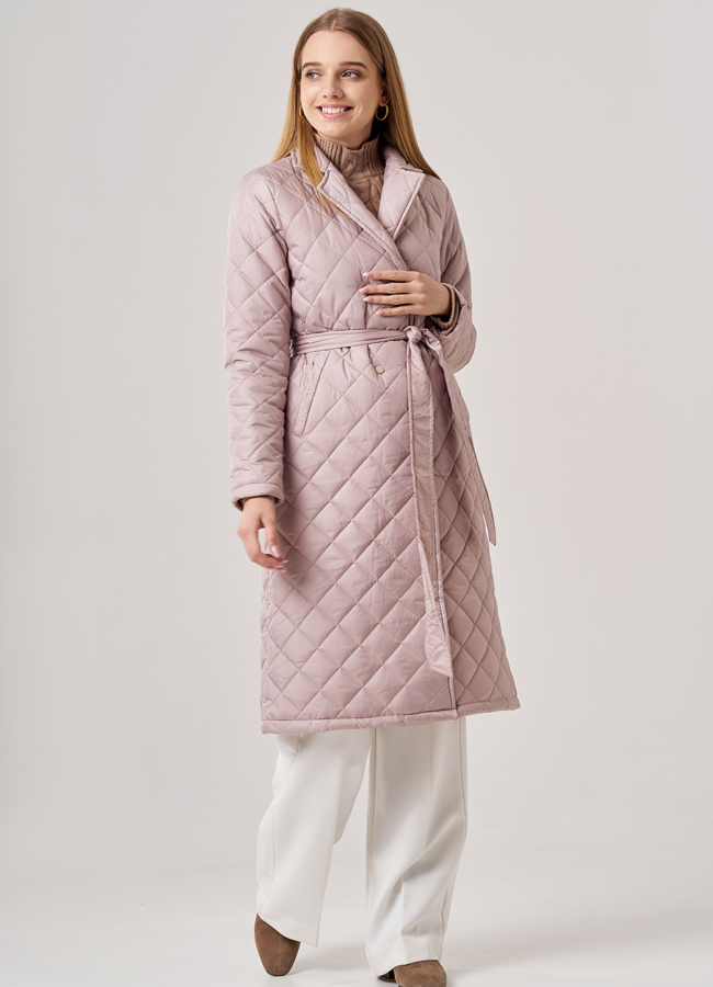 фото Плащ женский бежевого цвета модель № 1108