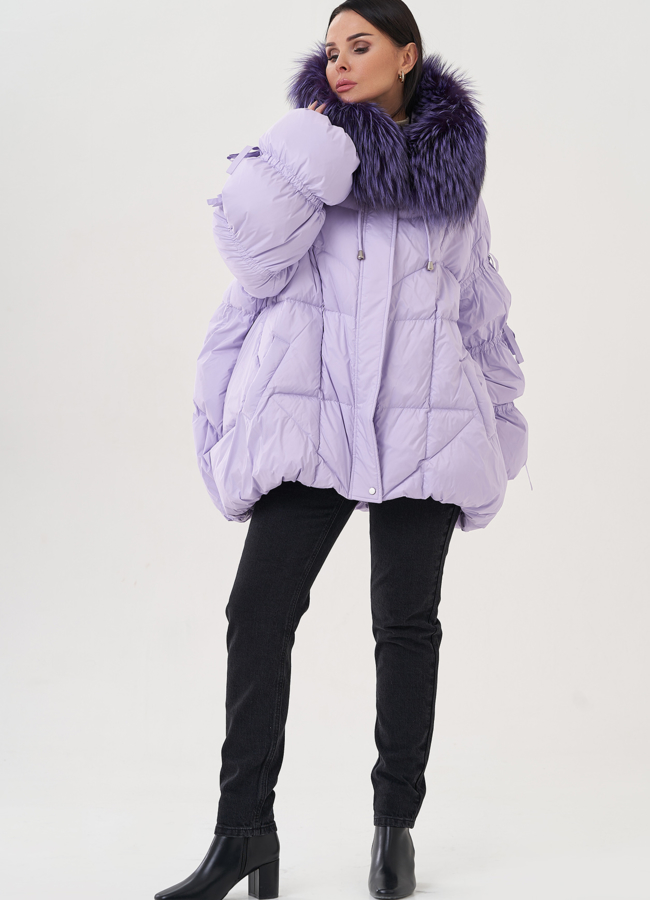 фото Пуховик женский с капюшоном  модель № 26078