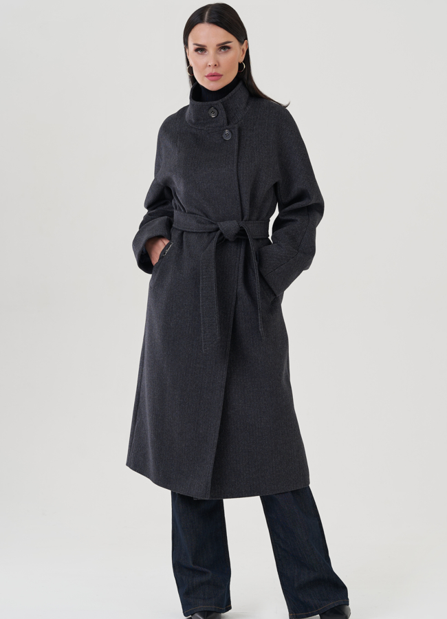 фото Пальто женское в цвете графит модель № 24756