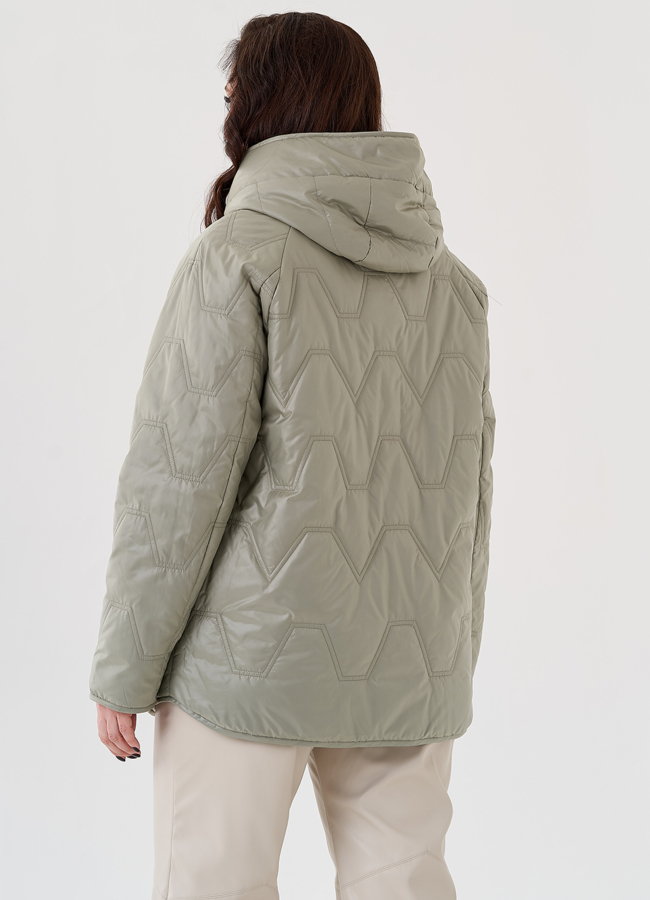 Женское полупальто с капюшоном  модель № 23921 универмаг малина