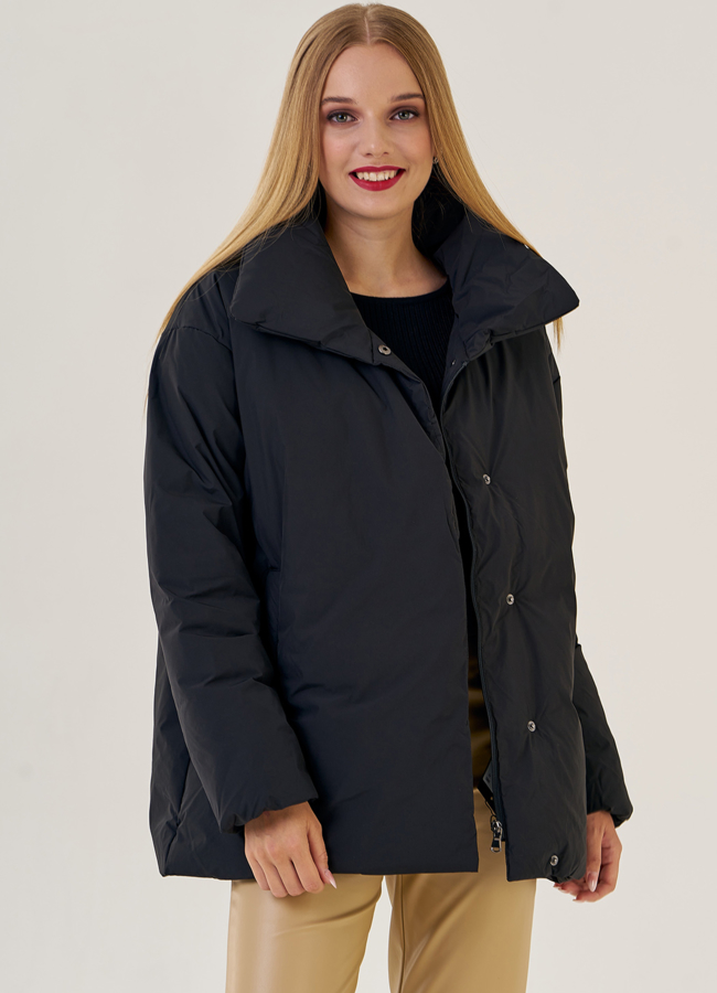 Куртка женская черного цвета  модель № 23207 в кредит