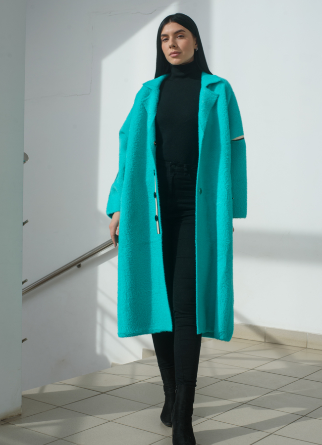 Женский кардиган оверсайз с английским воротником  модель № 22479 универмаг малина