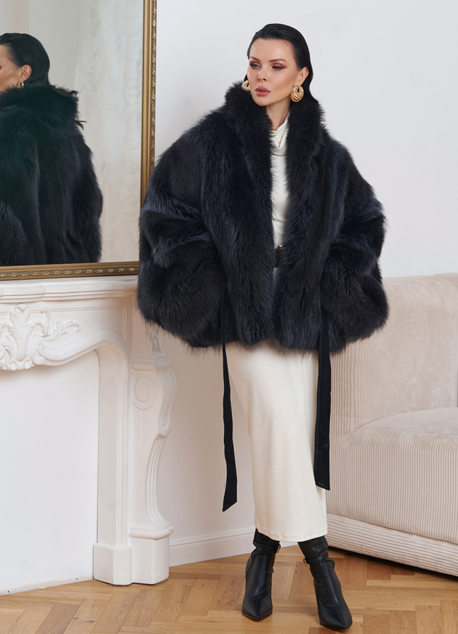 Куртка из меха енота модель № 29541 в кредит