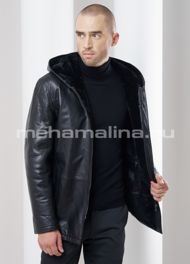 Мужская дубленка модель № DM-107 универмаг малина