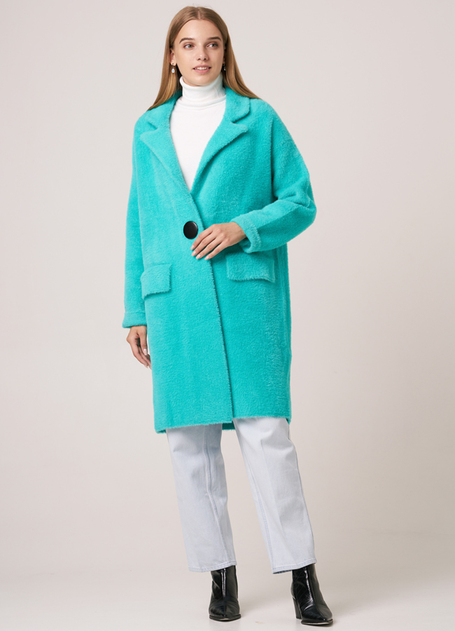 Длинный кардиган в бирюзовом цвете модель № 968 универмаг малина