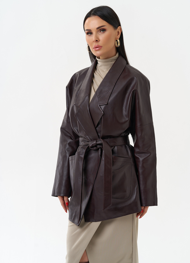 Куртка из натуральной кожи бордового цвета модель № 30046 универмаг малина Куртка из натуральной кожи бордового цвета модель № 30046 универмаг малина