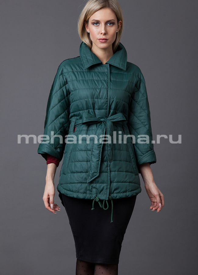 Укороченная куртка  модель № PK-37 меха малина