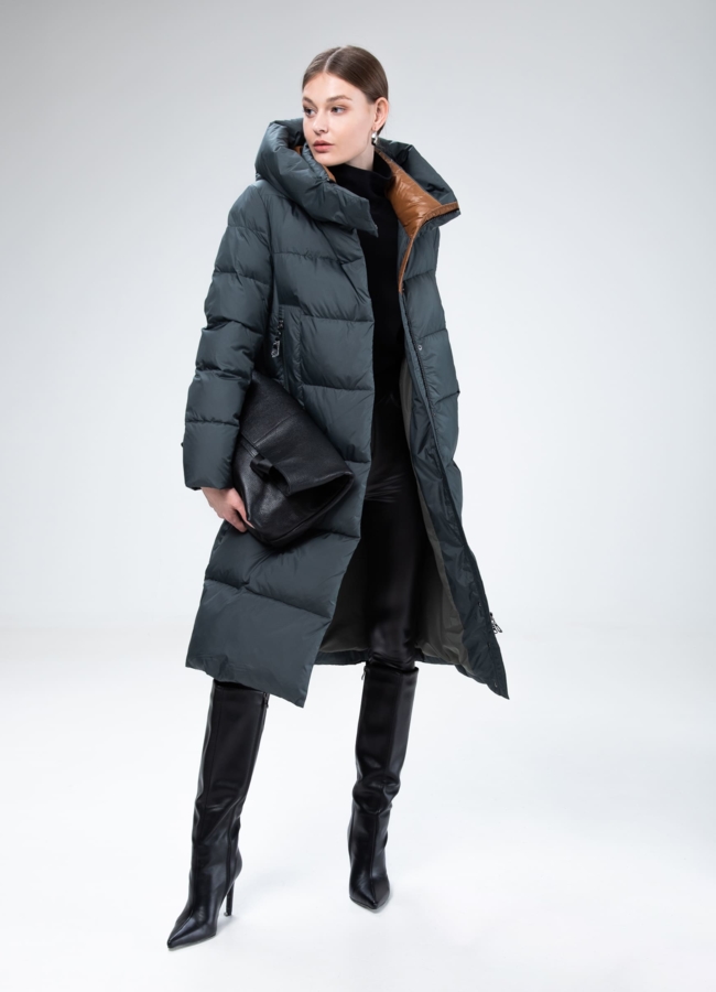 Пуховик женский с капюшоном  модель № 25798 в рассрочку