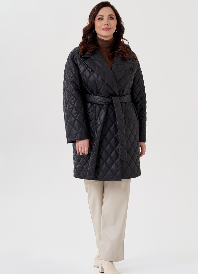 фото Женское полупальто с английским воротником  модель № 23283