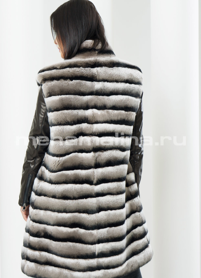 Меховой жилет из кролика рекс  модель № M-93 в рассрочку