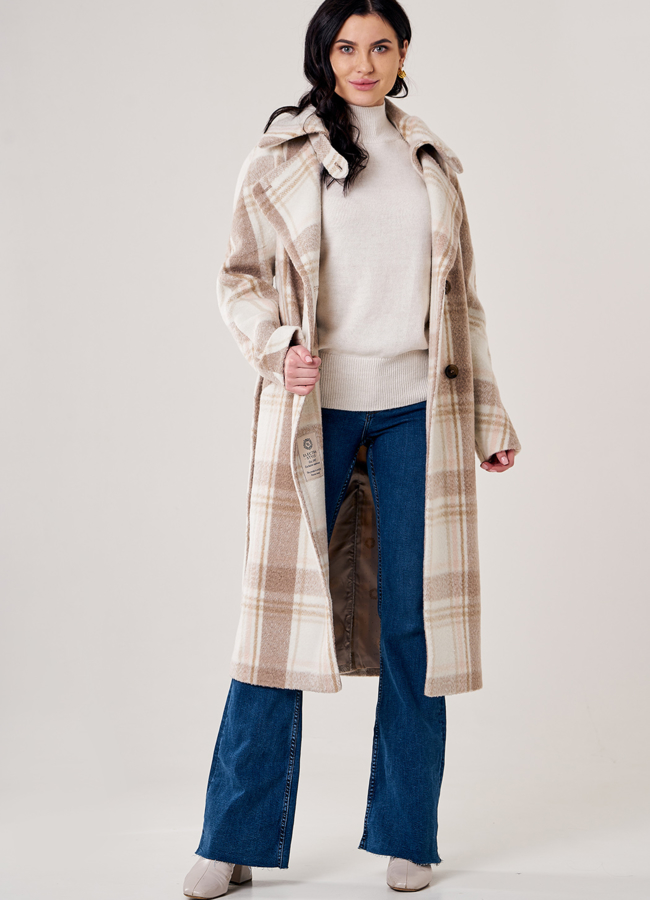 Пальто женское с английским воротником  модель № 5-0128-105 универмаг малина