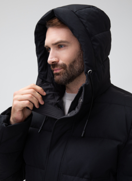 Мужской пуховик с капюшоном 