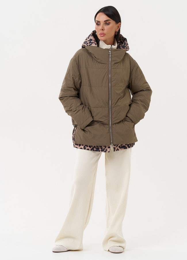 Женская куртка в цвете хаки модель № 31290 универмаг малина