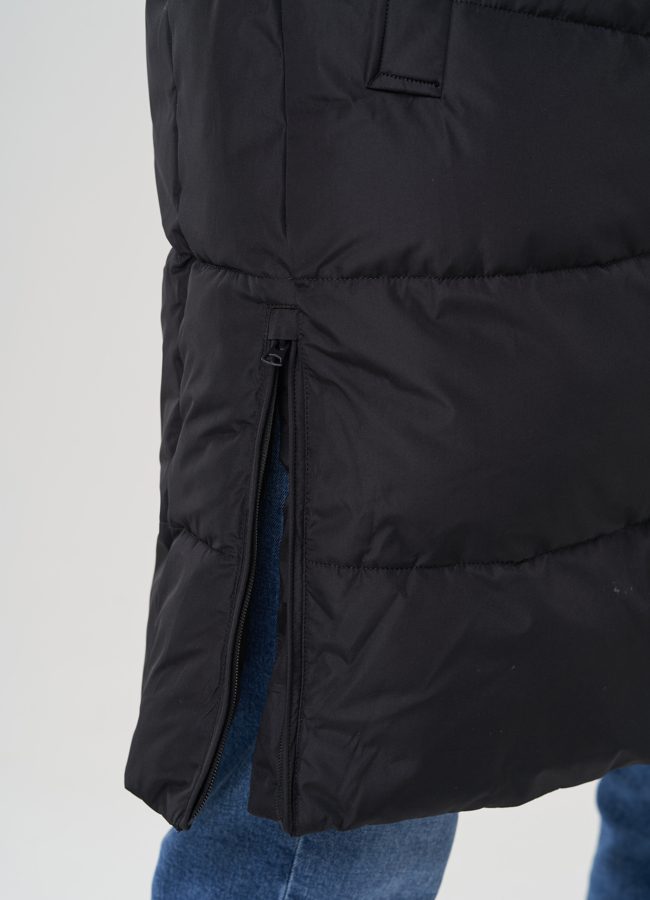 Мужская куртка с капюшоном черного цвета  модель № 82426 универмаг малина