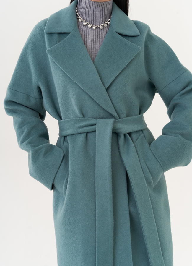 Пальто с поясом модель № 25070 в рассрочку