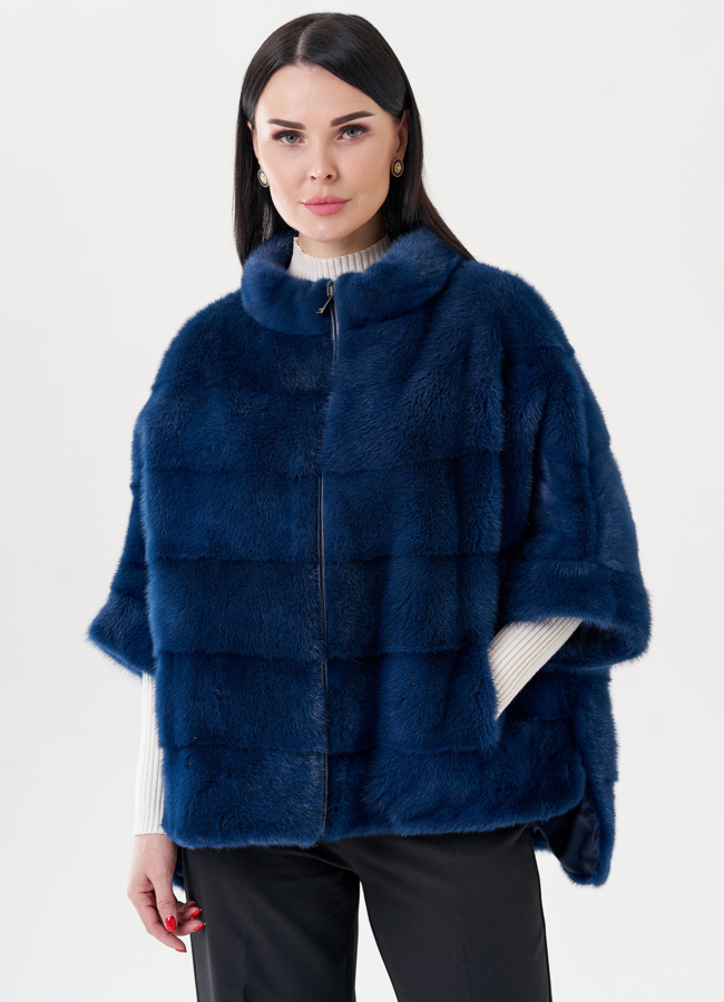 фото Короткая шуба из норки на молнии  модель № 21912