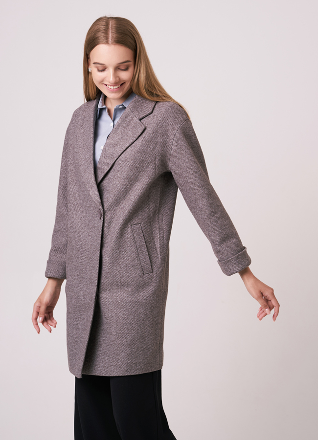 фото Пальто с английским воротником модель № 5521