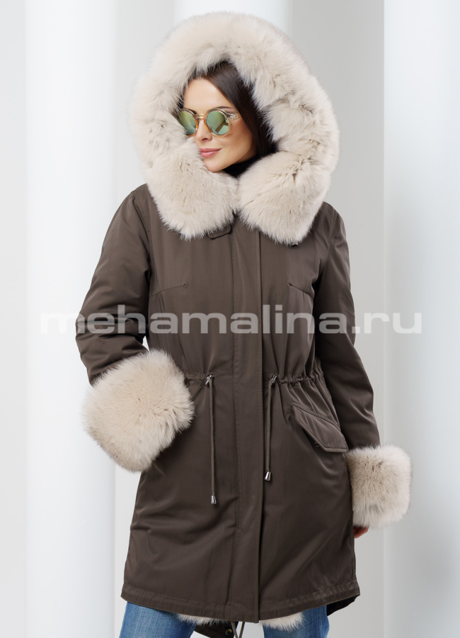 Парка на меху Malina siberian wear модель № П-105 универмаг малина