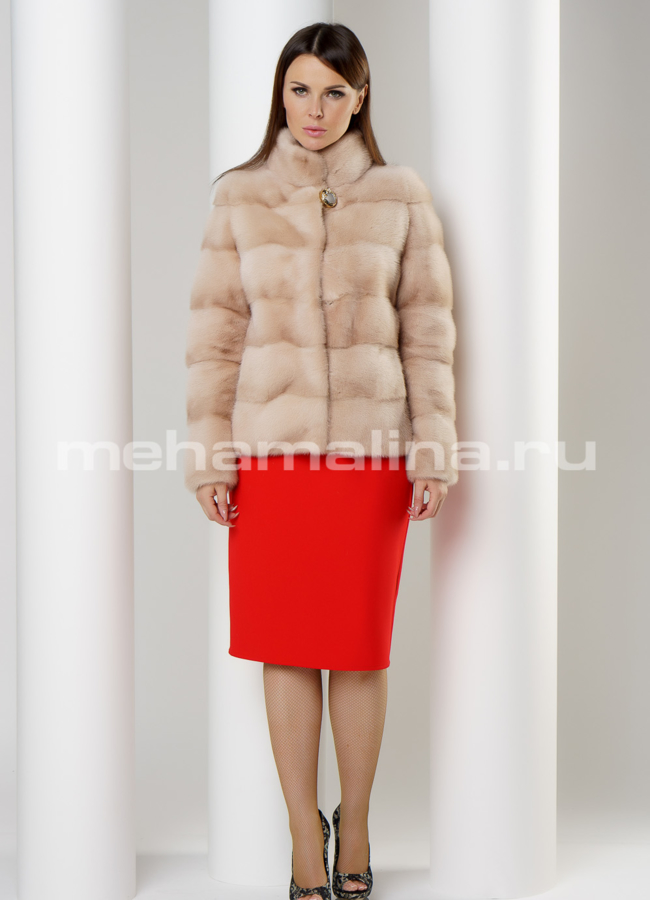 фото Шуба короткая из норки модель № S-597