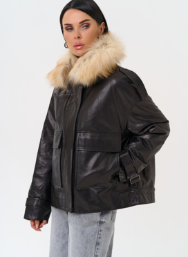 Куртка из натуральной кожи с мехом