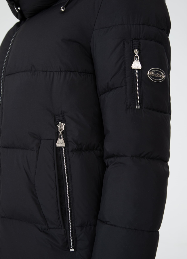 Женский пуховик с капюшоном  модель № 25803 универмаг малина