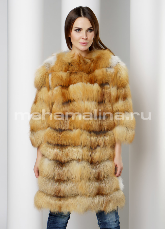 Жакет из лисы модель № M-168 универмаг малина