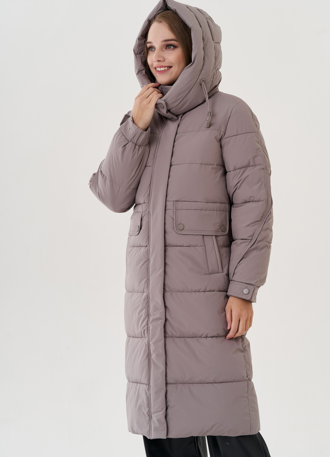 Пуховик женский с капюшоном модель № 25805 универмаг малина