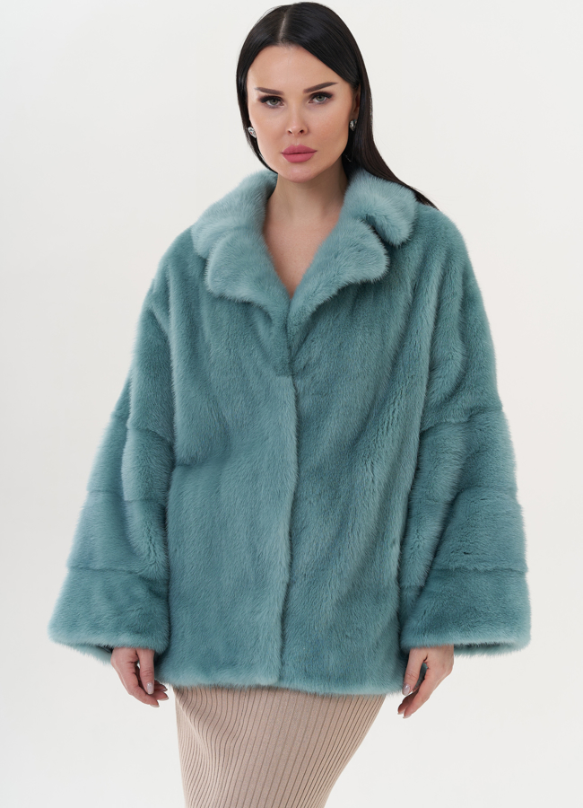 Укороченная норковая шуба модель № 1111 в кредит