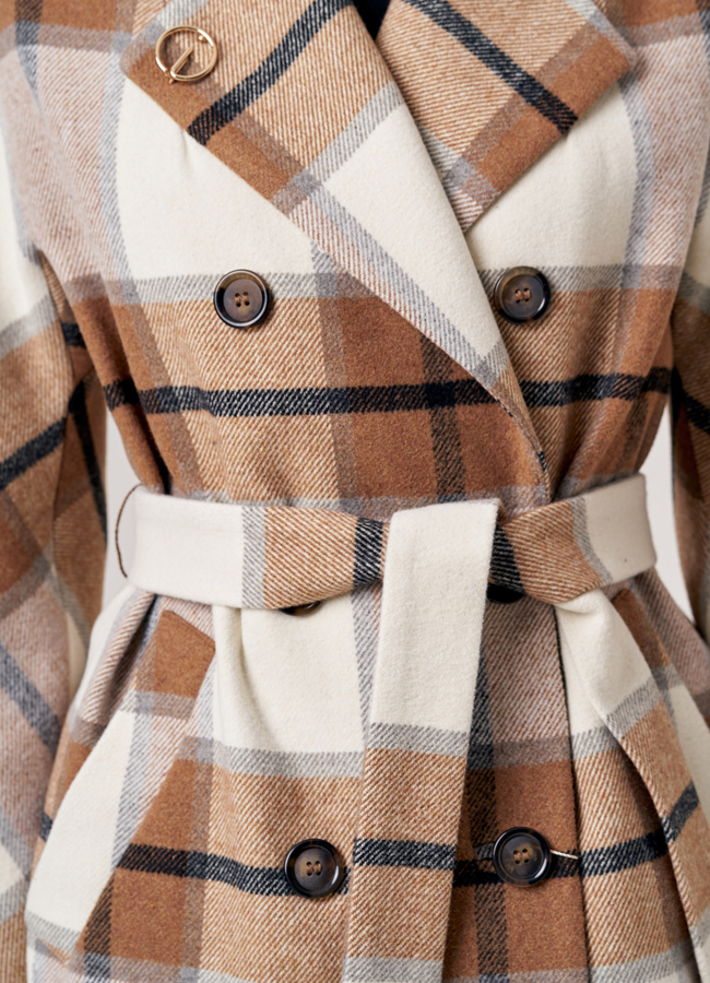 Пальто женское с поясом модель № 21645 в кредит