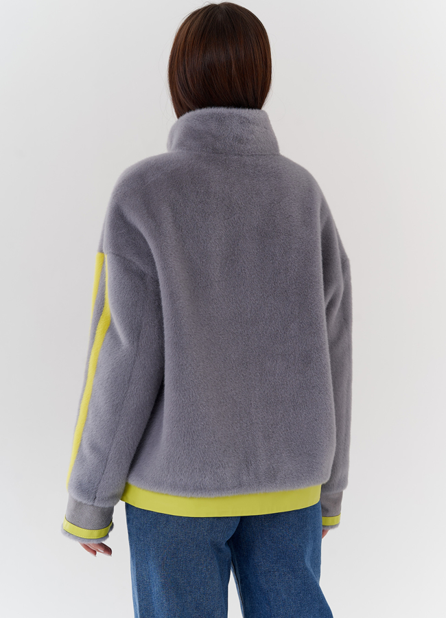 фото Женское пальто в стиле спорт-шик модель № 24122