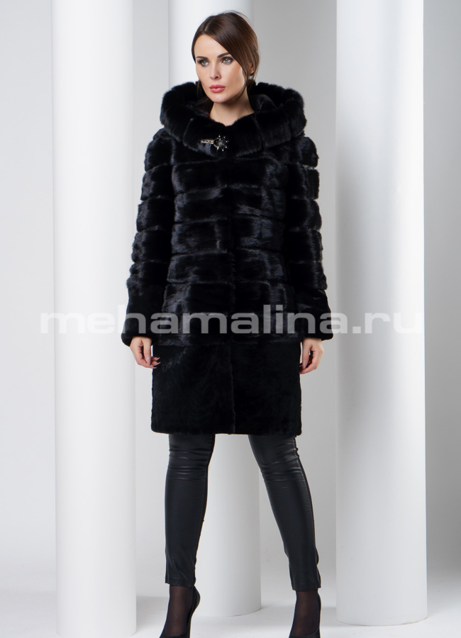 Норковая шуба трансформер модель № S-550 в рассрочку