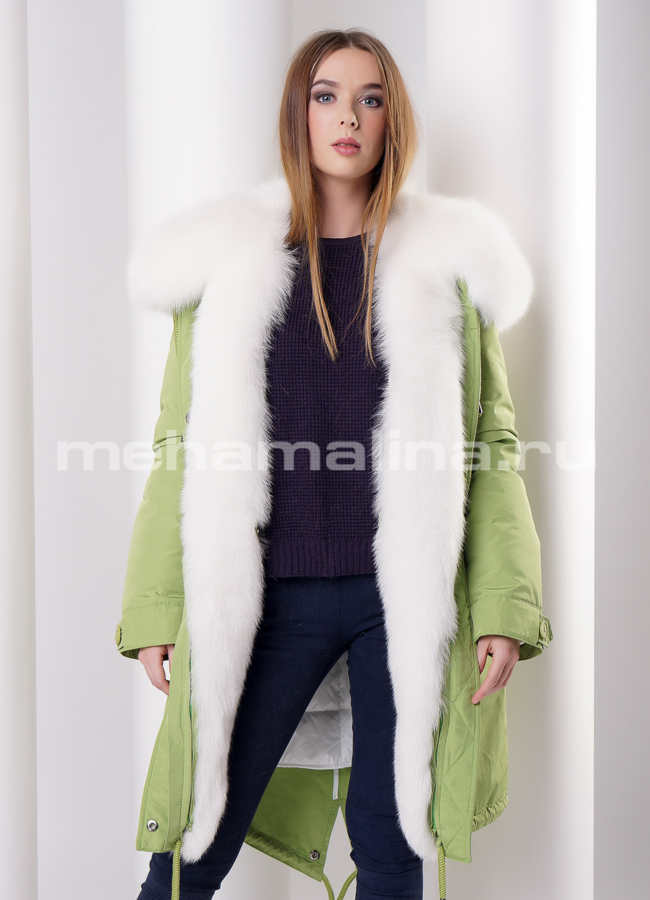 Парка с мехом Malina siberian wear модель № П-272 меха малина