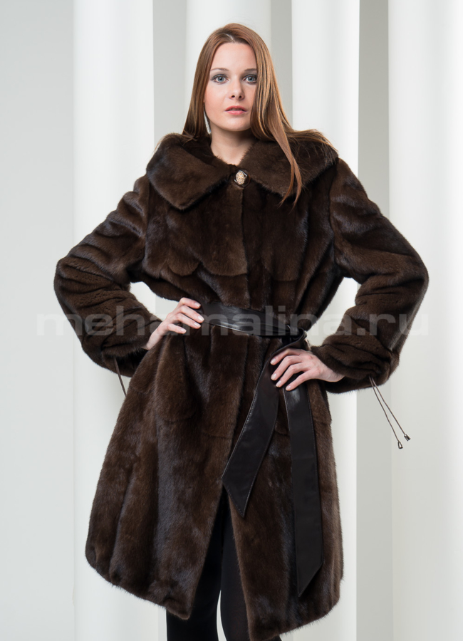 фото Шуба норка, цвет орех модель № S-118