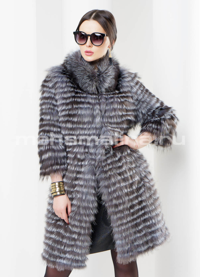 фото Облегченный жакет из чернобурки модель № M-100