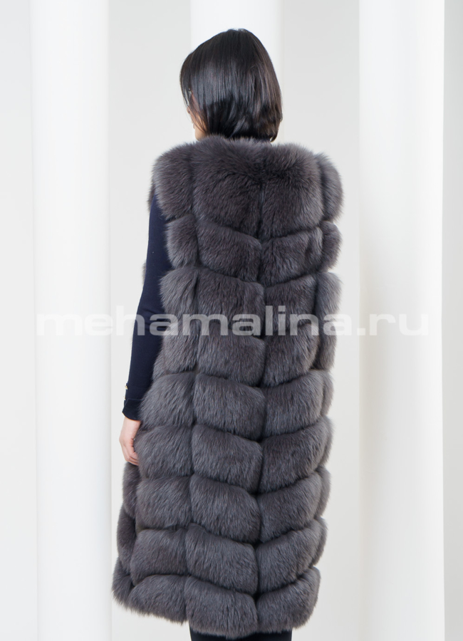 Меховой жилет из песца модель № S-368 в кредит