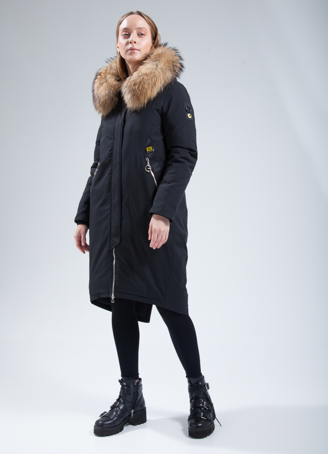 Парка-трансформер женская модель № П-364 меха малина