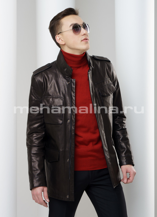 Куртка из кожи модель № KP-167 универмаг малина