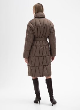 Женский пуховик с английским воротником