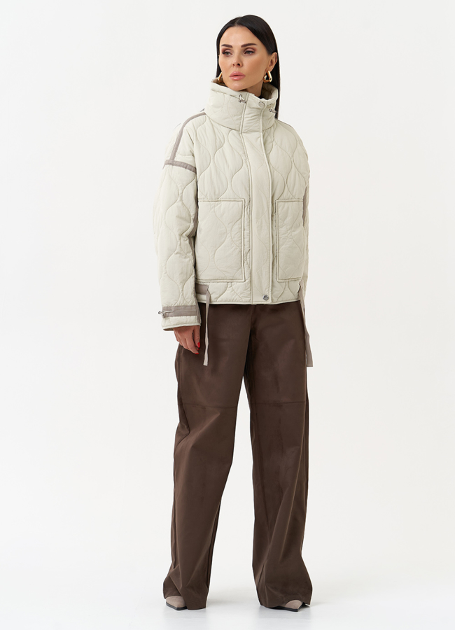 Короткая куртка с воротником стойкой модель № 30050 в кредит