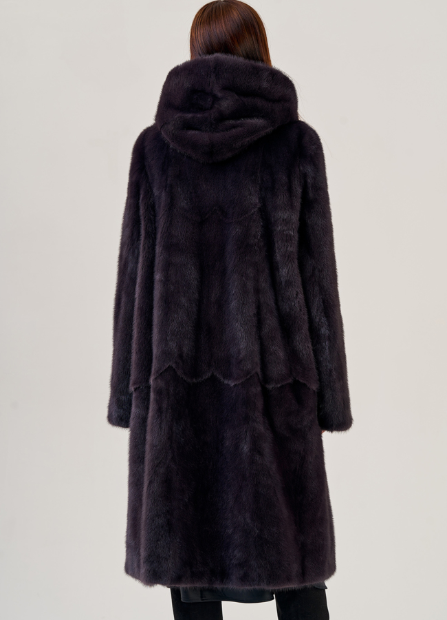 Длинная классическая шуба модель № 78849 в кредит