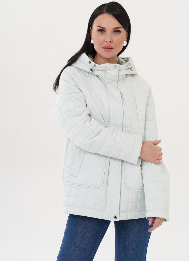 Легкая куртка с капюшоном модель № 27015 в кредит